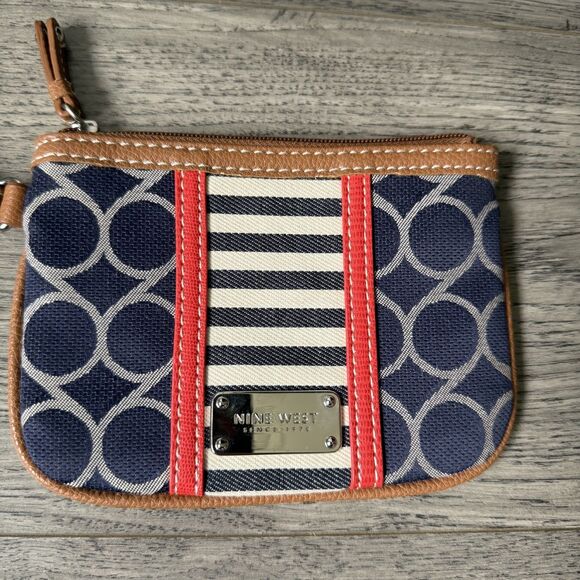 Nine West Handbags - Nine West Nautical Canvas Wristlet Clutch